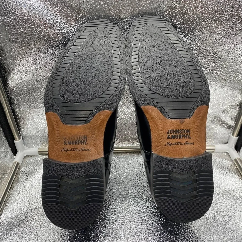 Johnston‎ & Murphy Signature Series Bradford Oxfords Shoes Mens 8 Black Leather